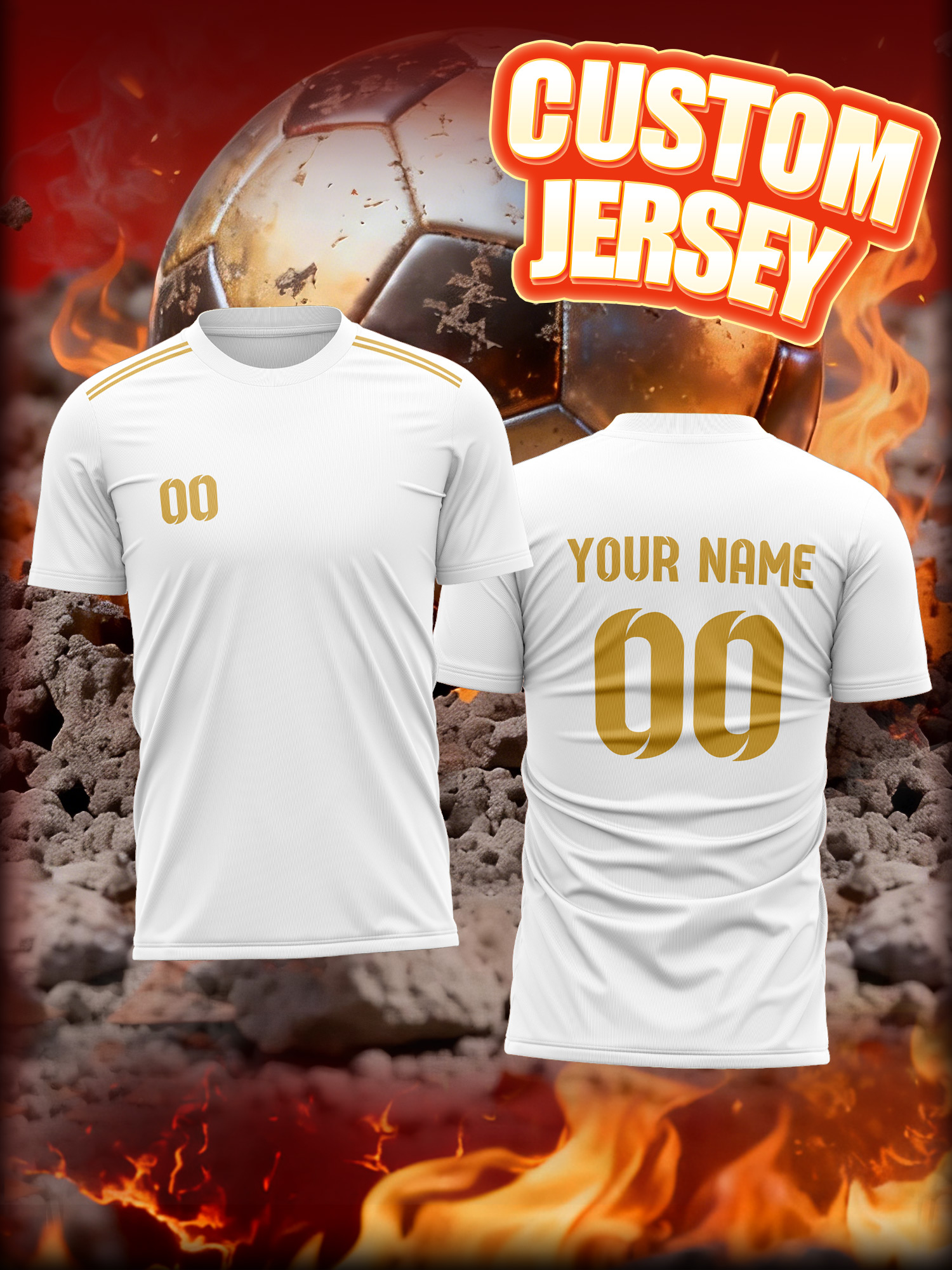 Event & Party Supply - Custom Image Number Name Soccer Jersey,