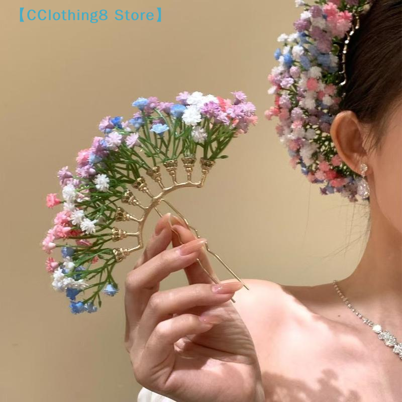 Event Suppliers - 1Pcs Artificial Flower Bridal Wedding Hairpin