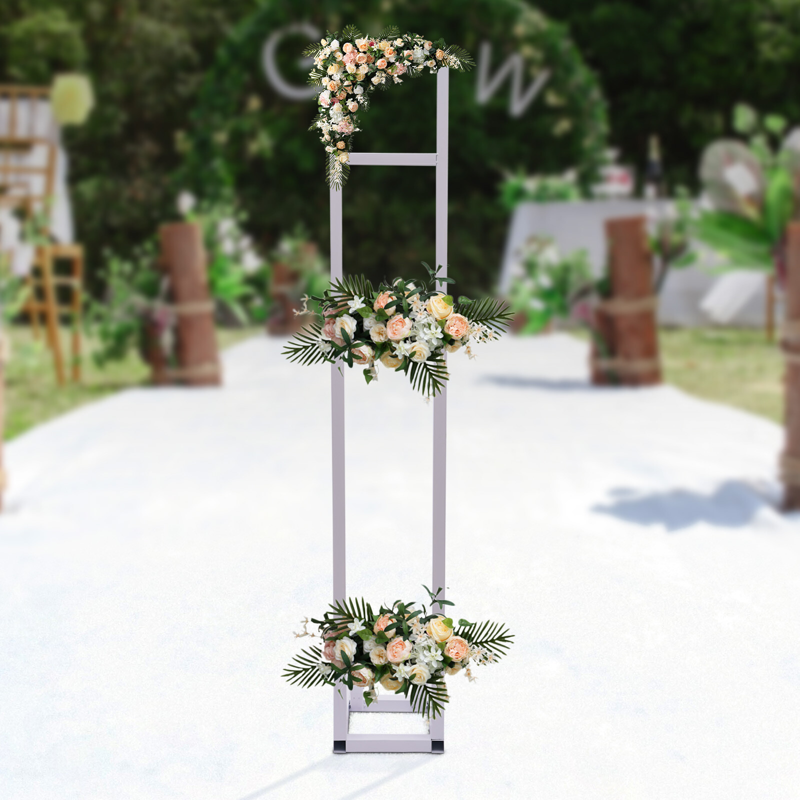 Balloon Arch Kit - Adjustable Height Wedding Backdrop Telescopic Stand,