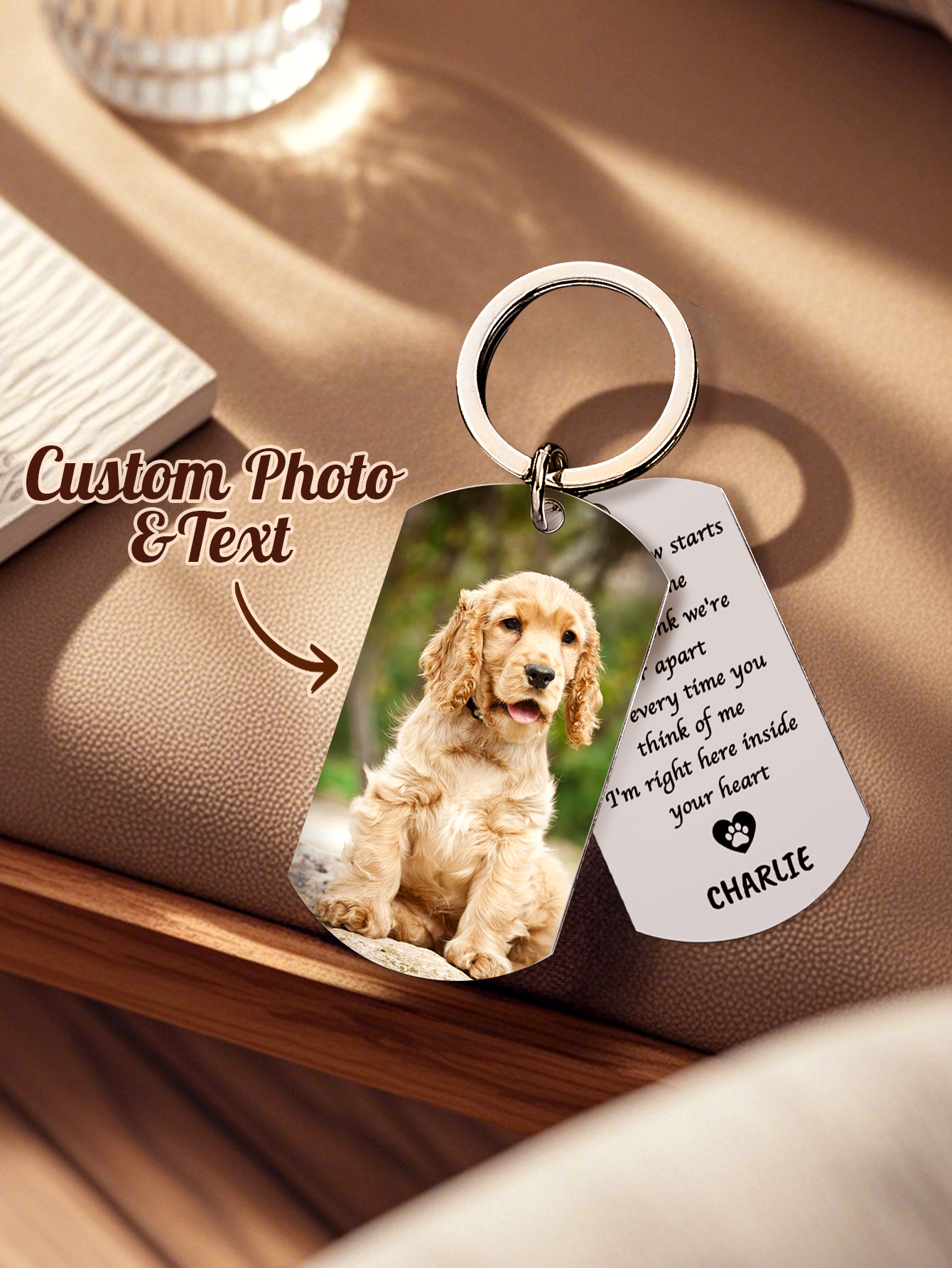Event Party - Personalized Pet Photo Keychain Custom Dog