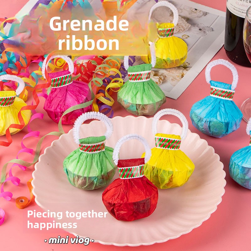 Confetti Cannon Tube - Hand throwing ribbon wedding flower latte