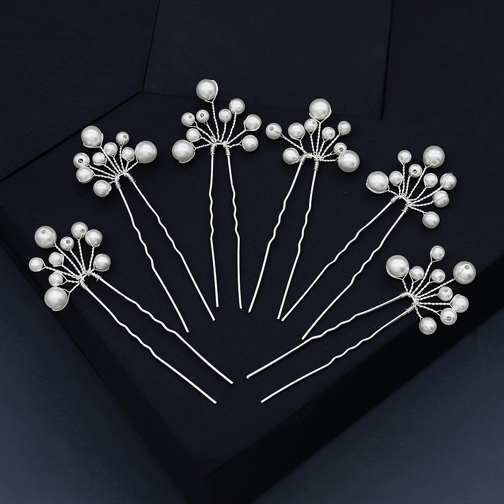 Event Suppliers - Vintage Pearl Flower Hairpin Set Elegant