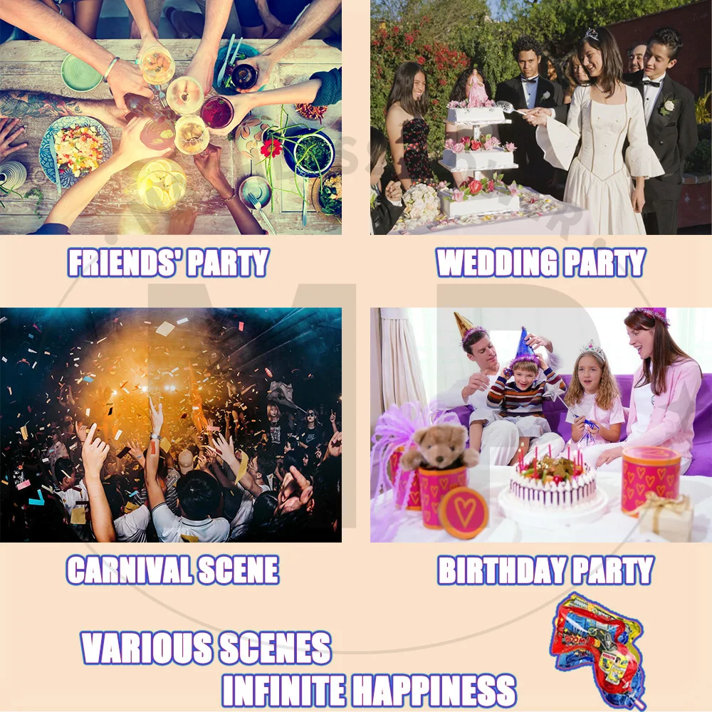 10~100pcs Color Random Streame - مراجعة Confetti Cannon Tube وسعره