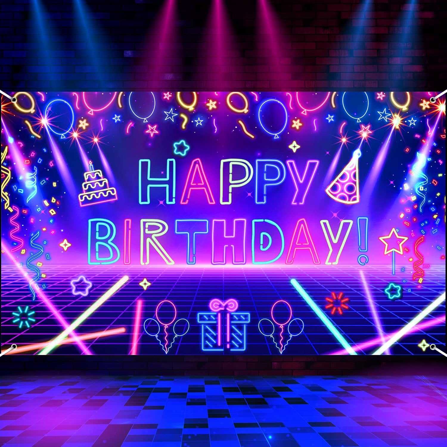 Photography Backdrop Glow Neon - مراجعة Let'S Party Event Supply وسعره