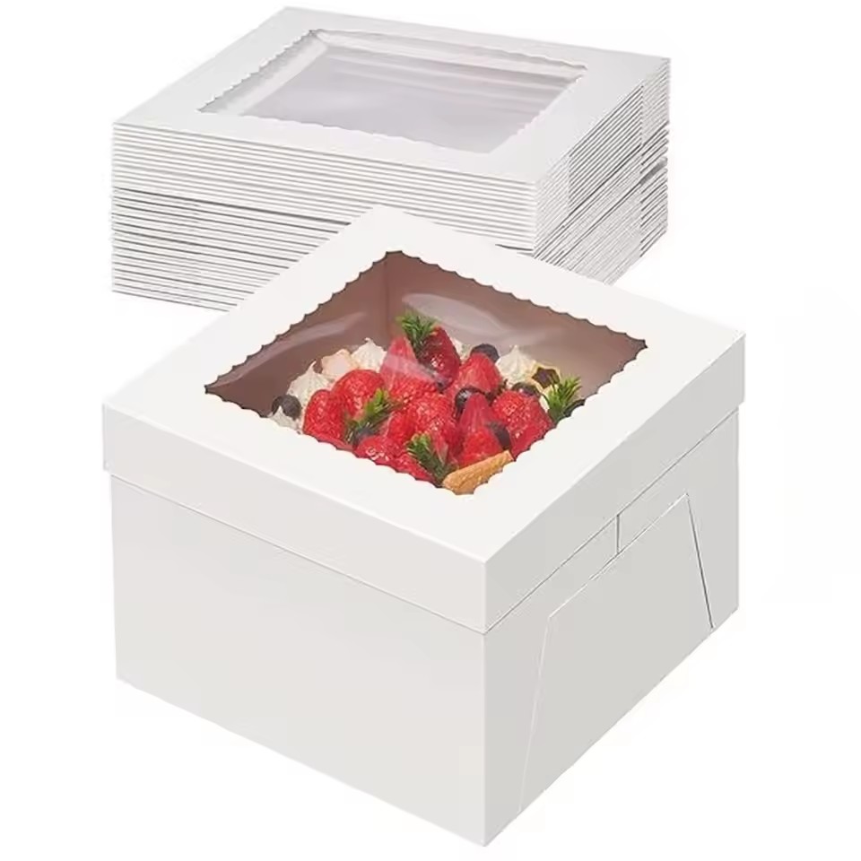 5pcs Cake Boxes White Cake Box - مراجعة Event Party Box وسعره