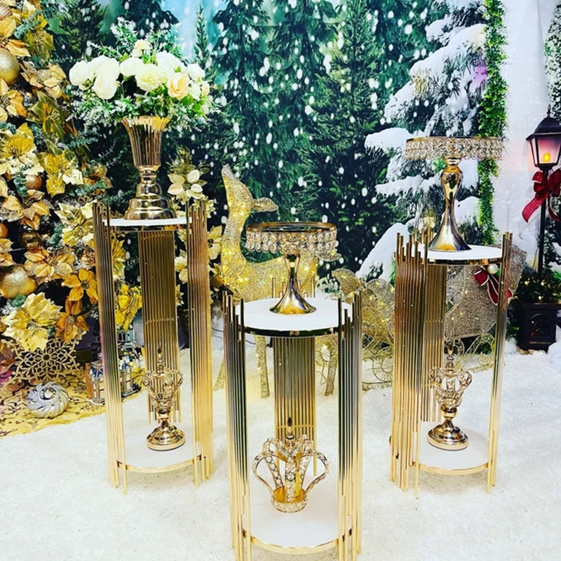 decoration gold metal walkway  - مراجعة Dessert Table Backdrop وسعره