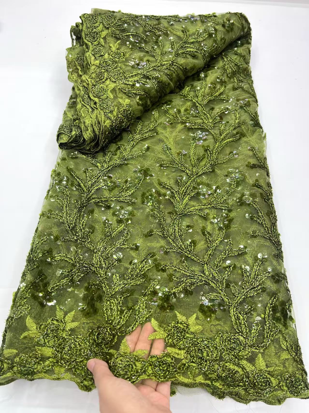 Luxury French Tulle Lace Fabri - مراجعة Glitter Tablecloth وسعره