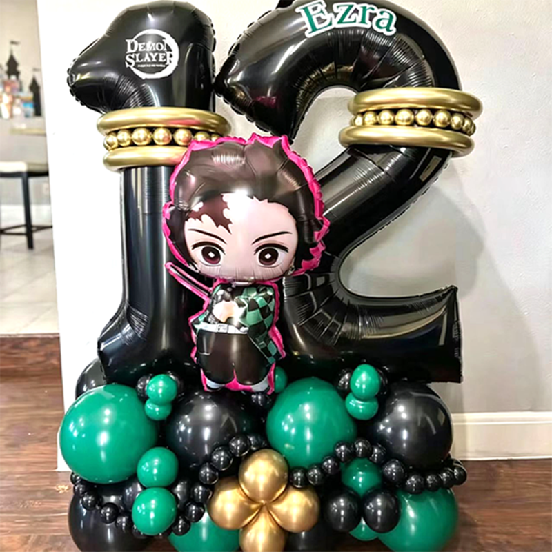 Premium Demon Slayer Theme Bal - مراجعة Balloon Arch Kit وسعره