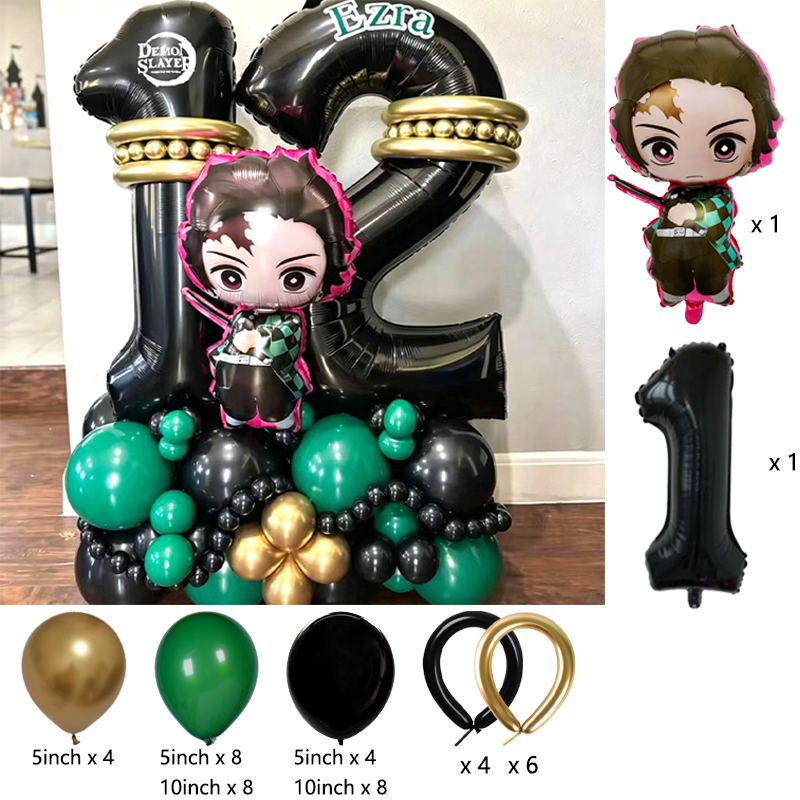Premium Demon Slayer Theme Bal - مراجعة Balloon Arch Kit وسعره