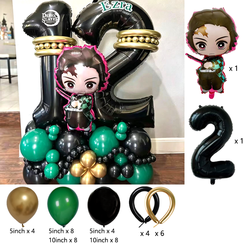 Premium Demon Slayer Theme Bal - مراجعة Balloon Arch Kit وسعره