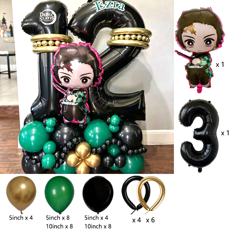 Premium Demon Slayer Theme Bal - مراجعة Balloon Arch Kit وسعره