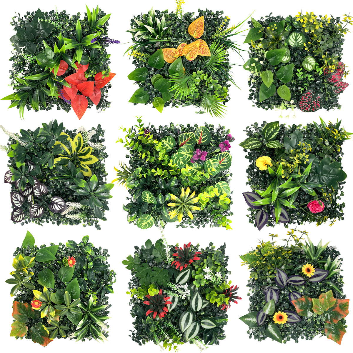 Artificial Plants Grass Wall P - مراجعة Flower Wall Panel وسعره