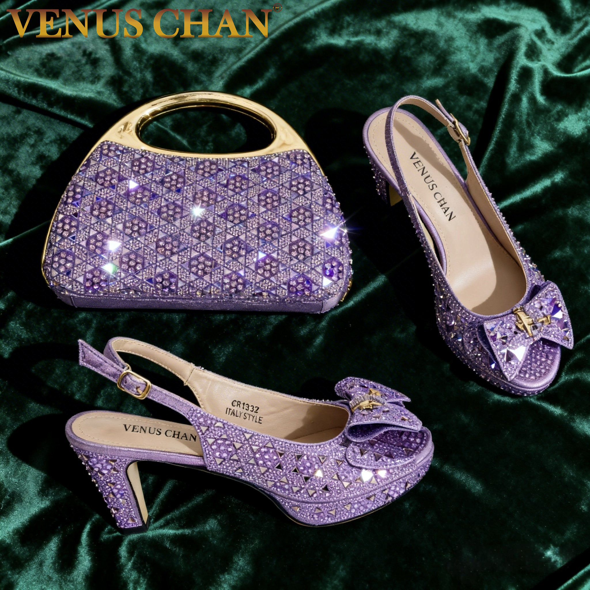 Chic Light Purple Rhinestone P - مراجعة Party Favor Bag وسعره