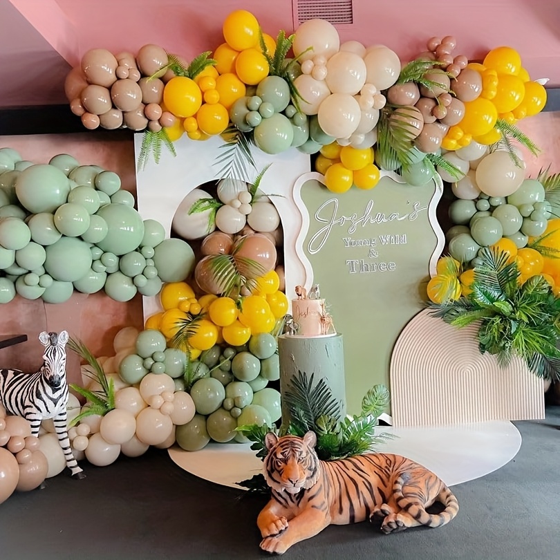 146pcs Sage Green Yellow Ballo - مراجعة Balloon Arch Kit وسعره