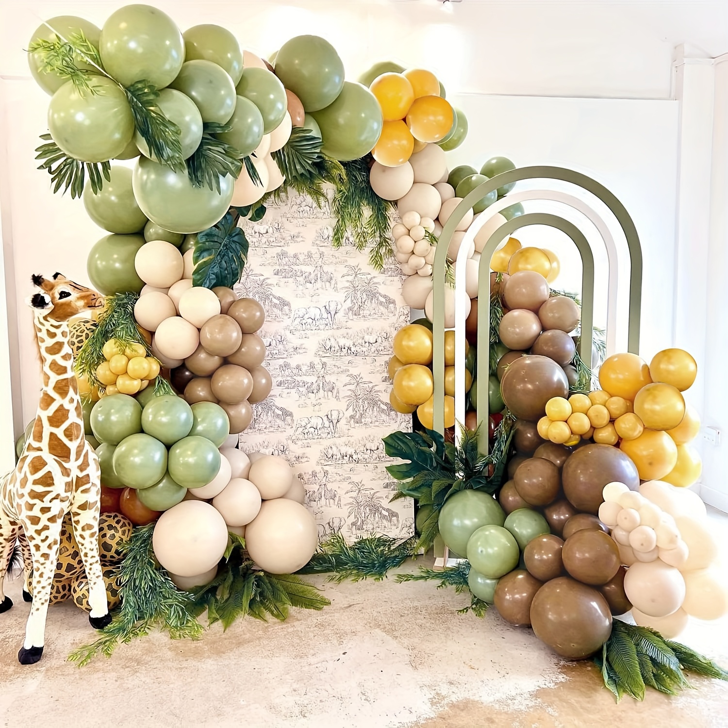 146pcs Sage Green Yellow Ballo - مراجعة Balloon Arch Kit وسعره