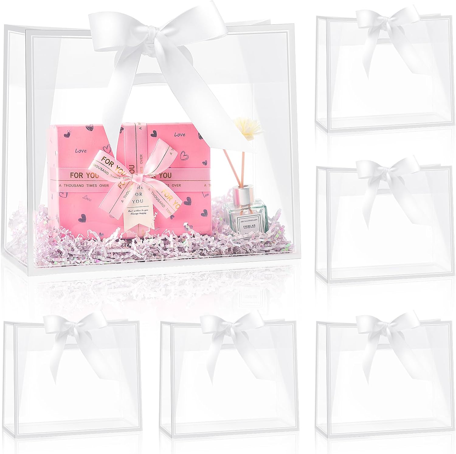 Clear Plastic Gift Bags with H - مراجعة Party Favor Bag وسعره
