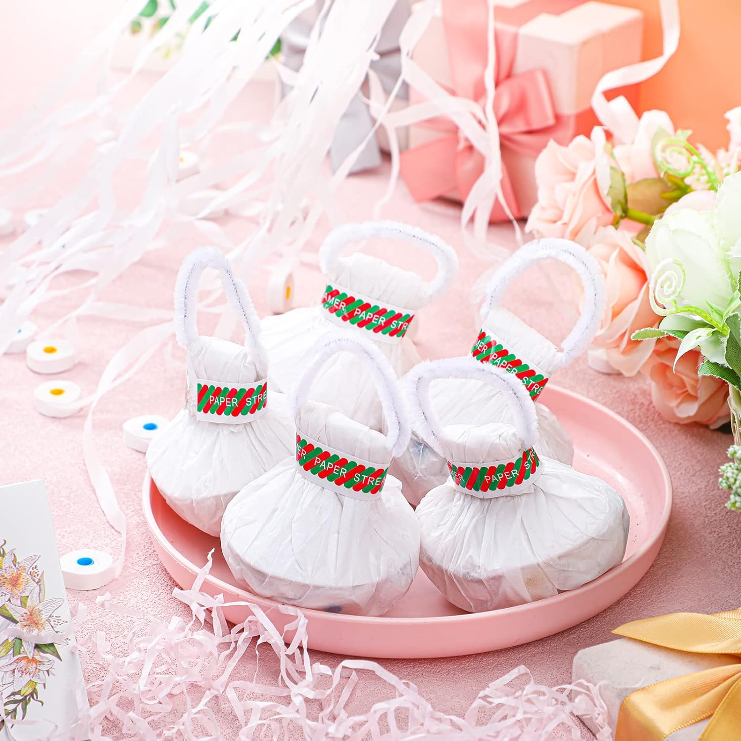 10pcs White Streamers Poppers  - مراجعة Confetti Cannon Tube وسعره