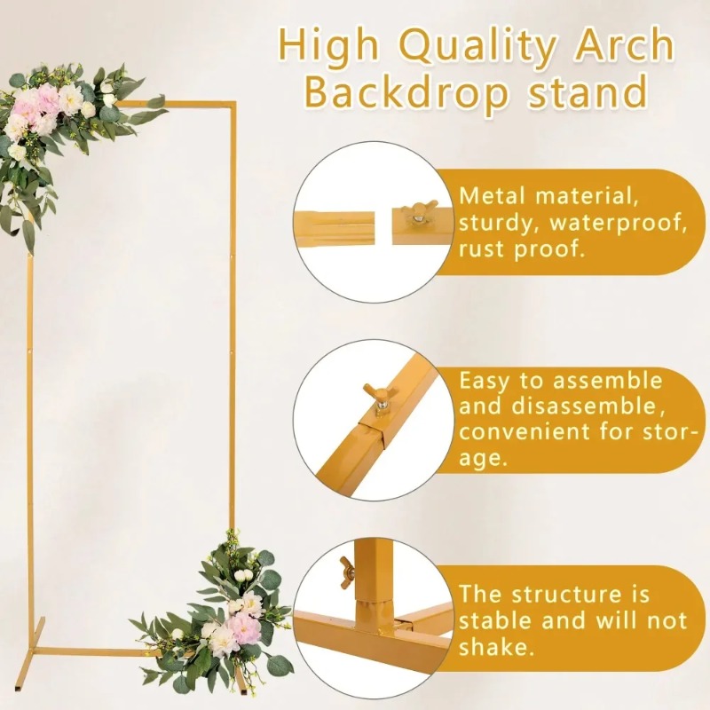 Wedding Arch 6.6FT X 6.6FT Squ - مراجعة Balloon Arch Kit وسعره
