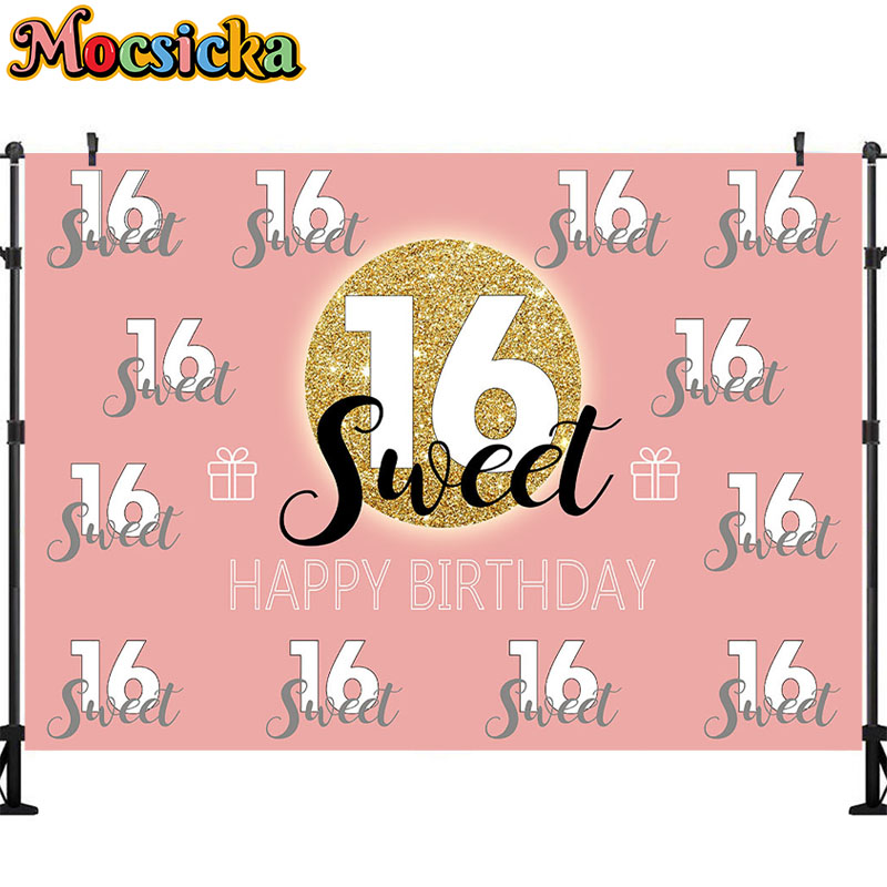Mocsicka Sweet 16 Birthday Bac - مراجعة Dessert Table Backdrop وسعره