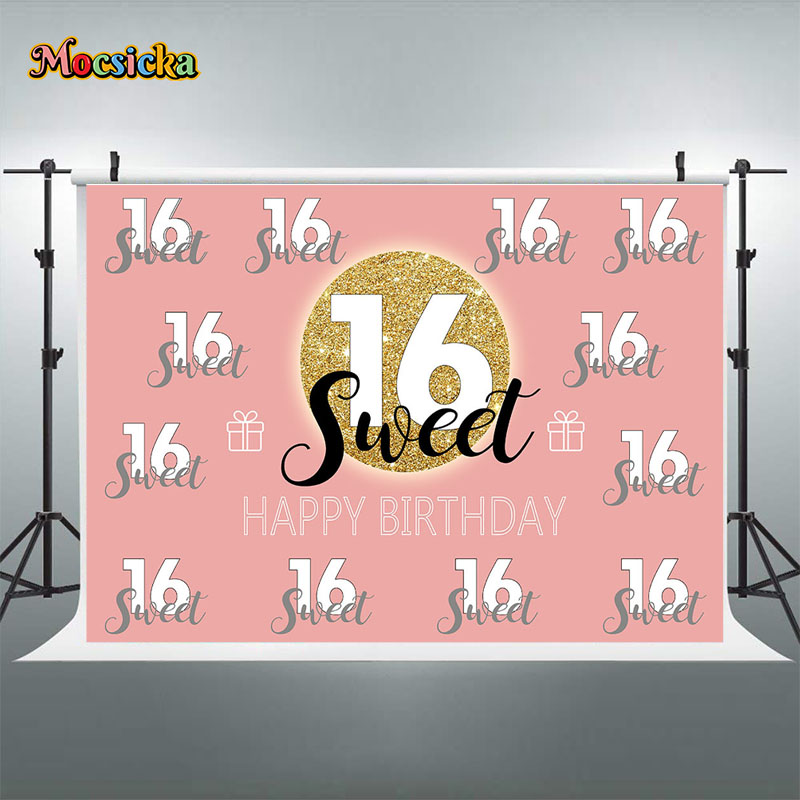 Mocsicka Sweet 16 Birthday Bac - مراجعة Dessert Table Backdrop وسعره