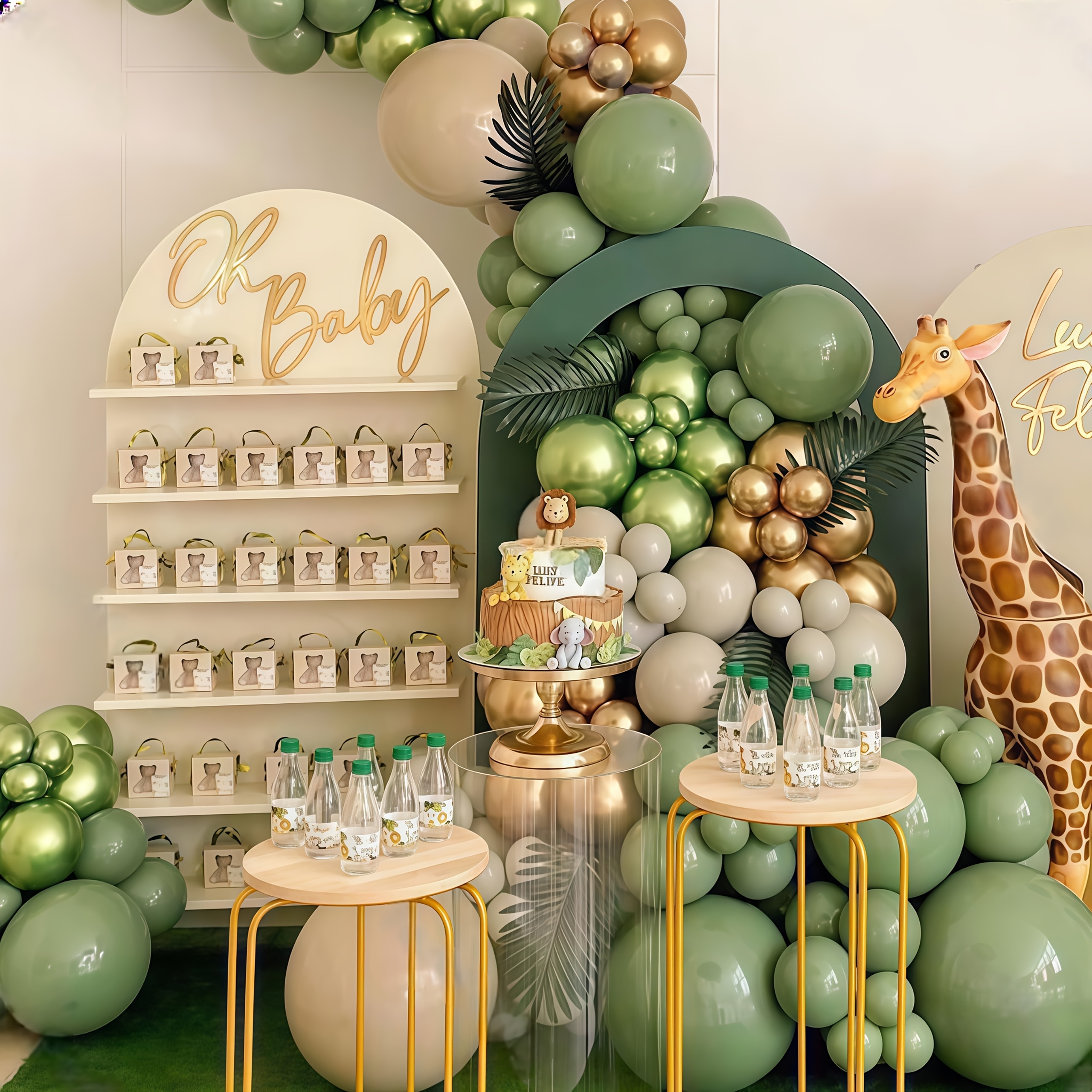 88pcs Sage Green & Golden Ball - مراجعة Balloon Arch Kit وسعره