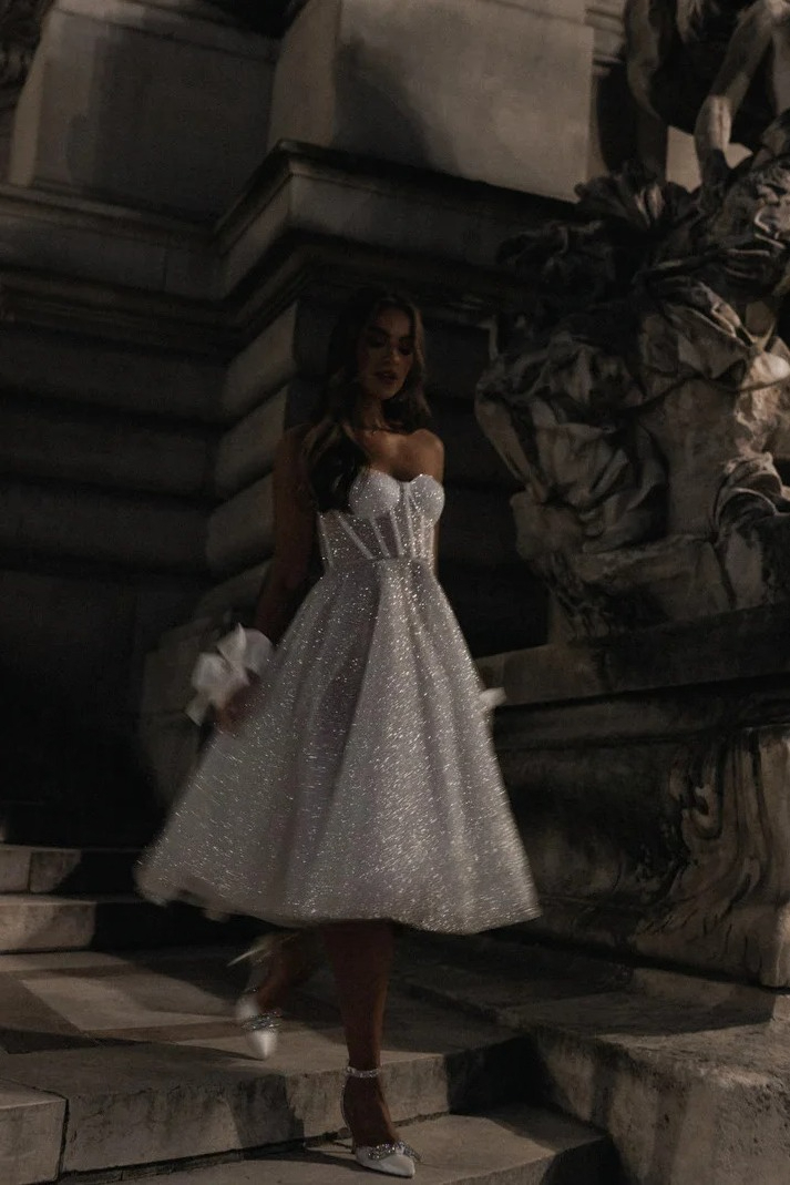 Glitter Mini Wedding Dresses f - مراجعة Glitter Tablecloth وسعره