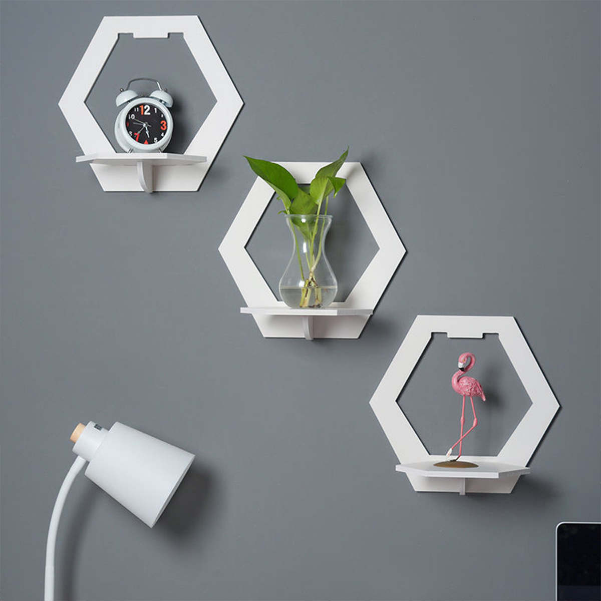 3Pcs Wall Organizer Wall Shelf - مراجعة Flower Wall Panel وسعره