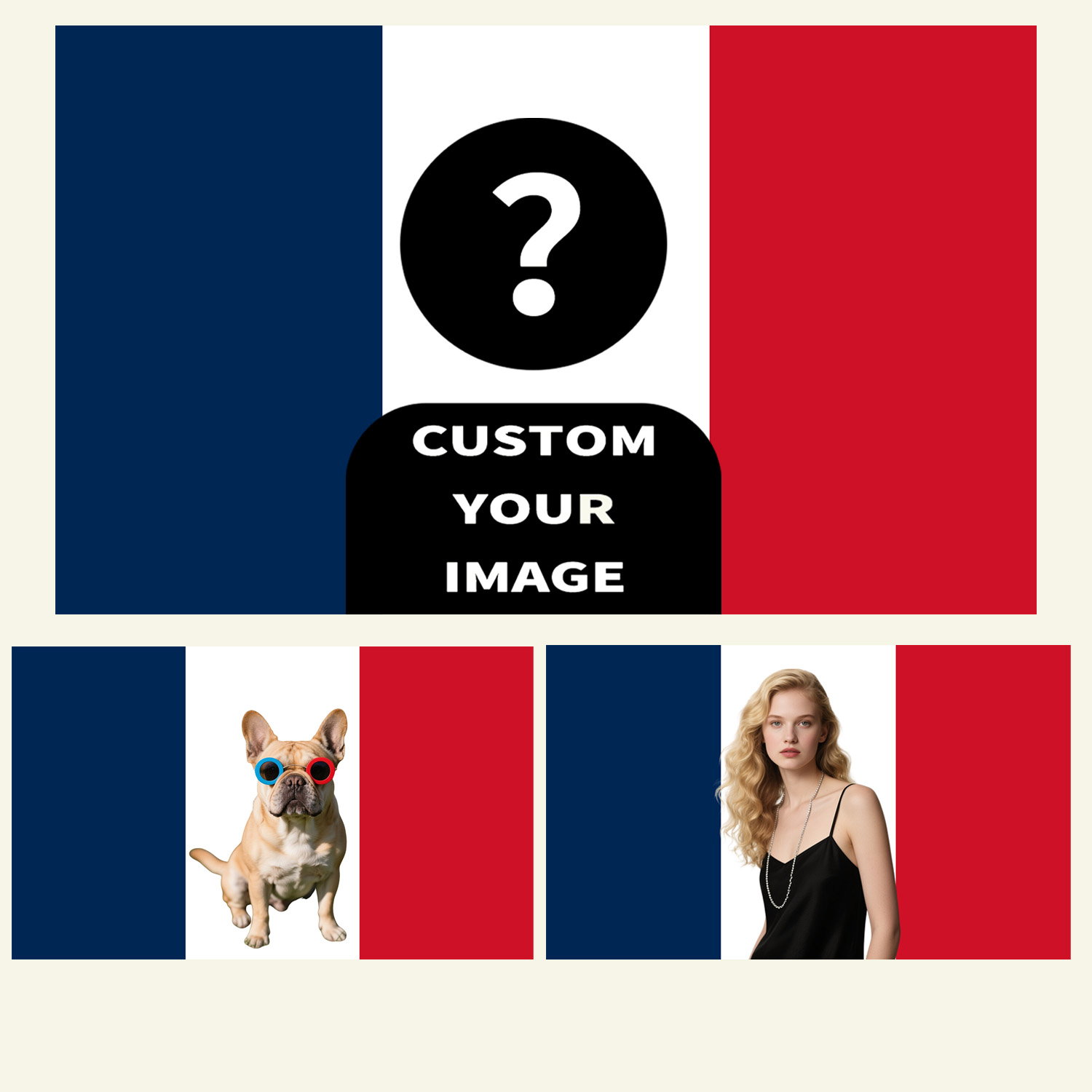 1pc 2D FLAT Personalize France - مراجعة Event Party وسعره