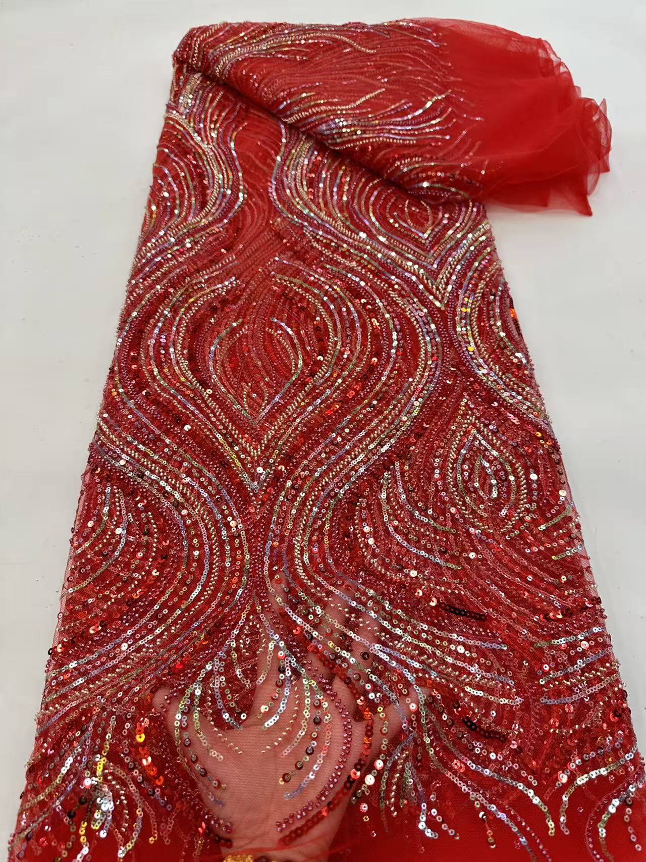 Luxury Red African Beaded Mesh - مراجعة Glitter Tablecloth وسعره