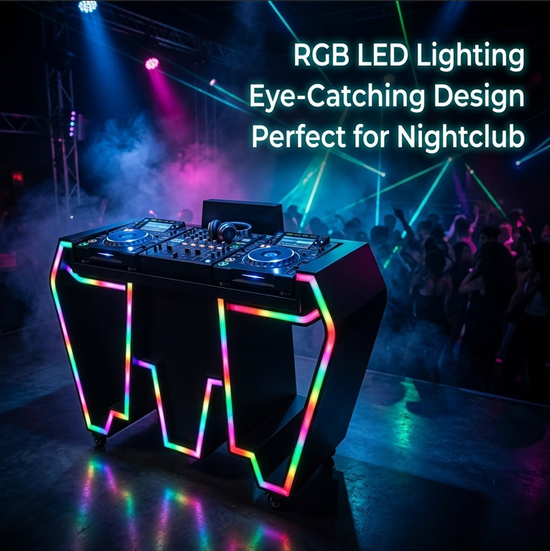 Custom Metal LED DJ Booth Tabl - مراجعة Event Suppliers وسعره