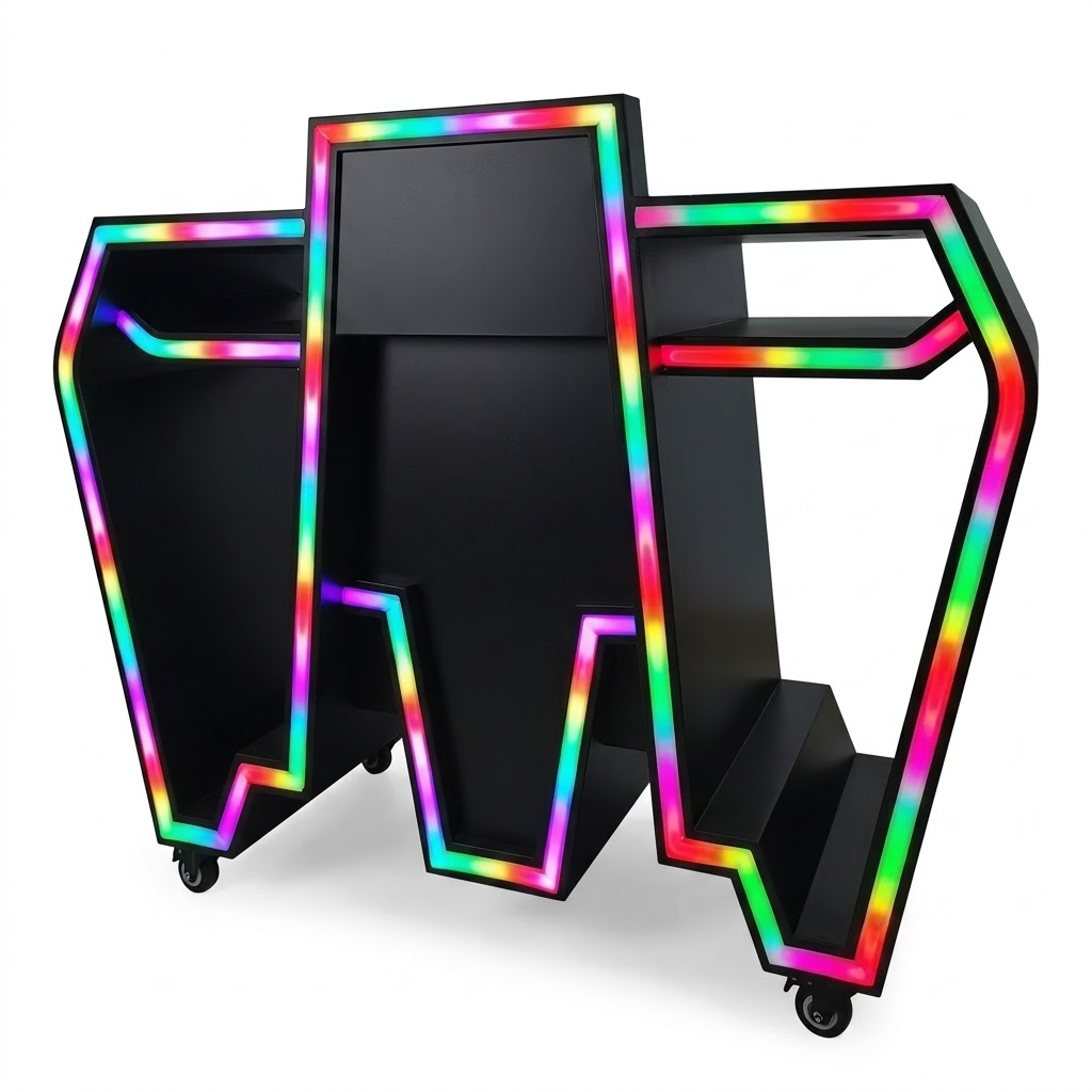 Custom Metal LED DJ Booth Tabl - مراجعة Event Suppliers وسعره
