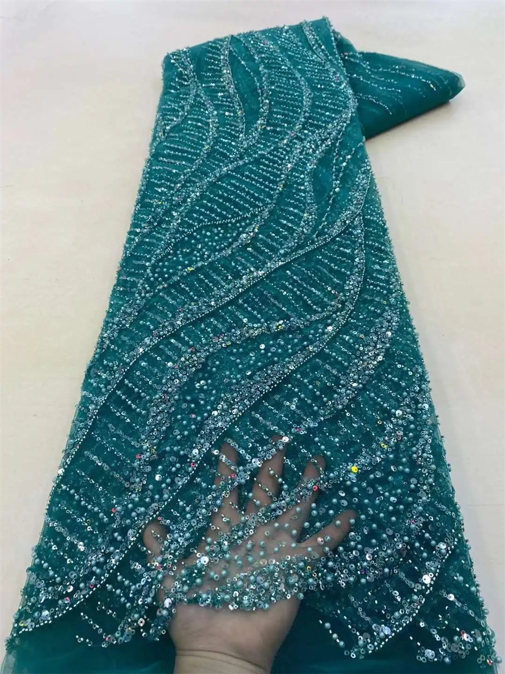 African Sequins Beaded Groom L - مراجعة Glitter Tablecloth وسعره