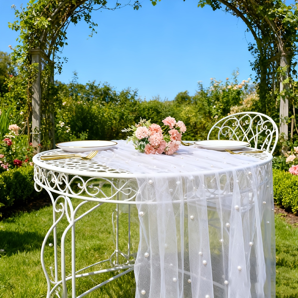 300cmX160cm Pearl Mesh Fabric  - مراجعة Dessert Table Backdrop وسعره