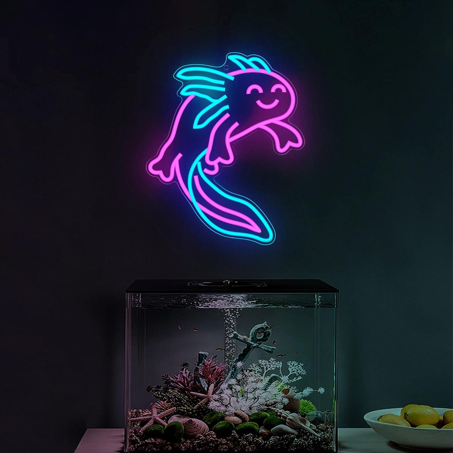 Ammonite Axolotl Neon Sign Cut - مراجعة Neon Sign Party وسعره