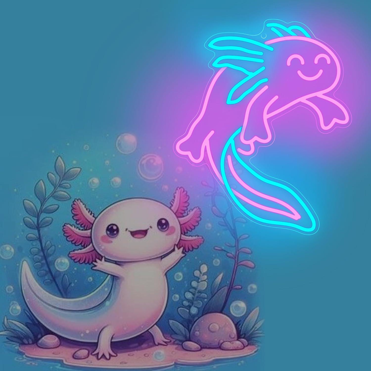 Ammonite Axolotl Neon Sign Cut - مراجعة Neon Sign Party وسعره