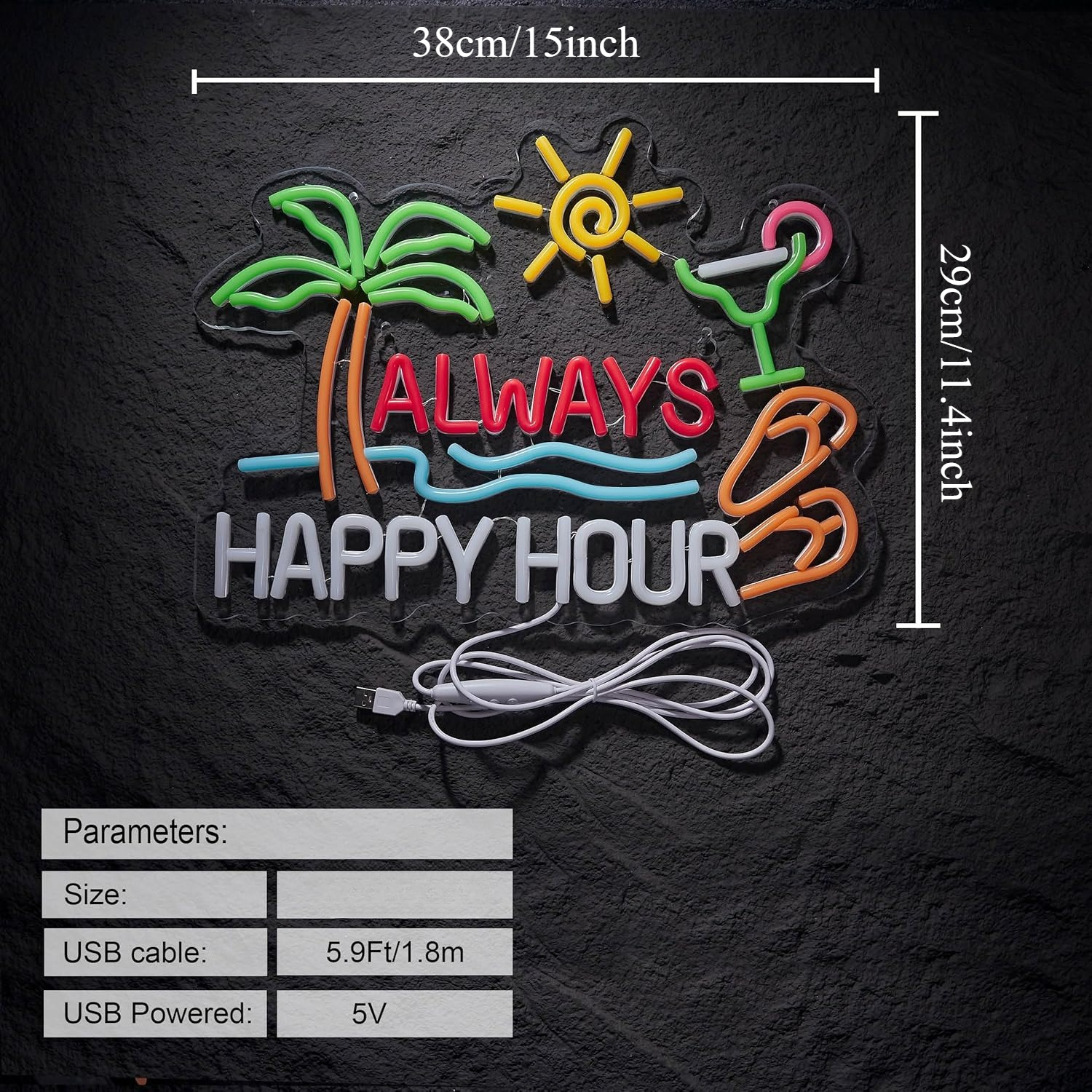 Always Happy Hour Beer Bar Neo - مراجعة Neon Sign Party وسعره