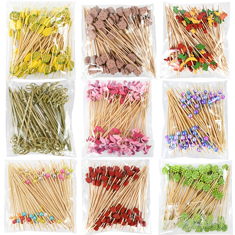 100Pcs Disposable Bamboo Skewe - مراجعة Centerpiece Stick وسعره