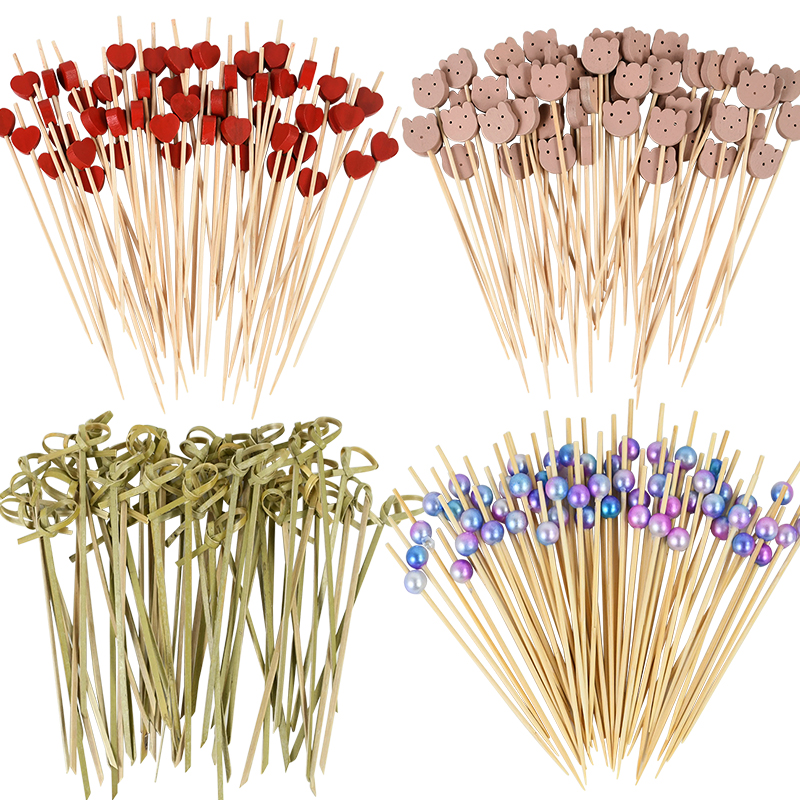 100Pcs Disposable Bamboo Skewe - مراجعة Centerpiece Stick وسعره