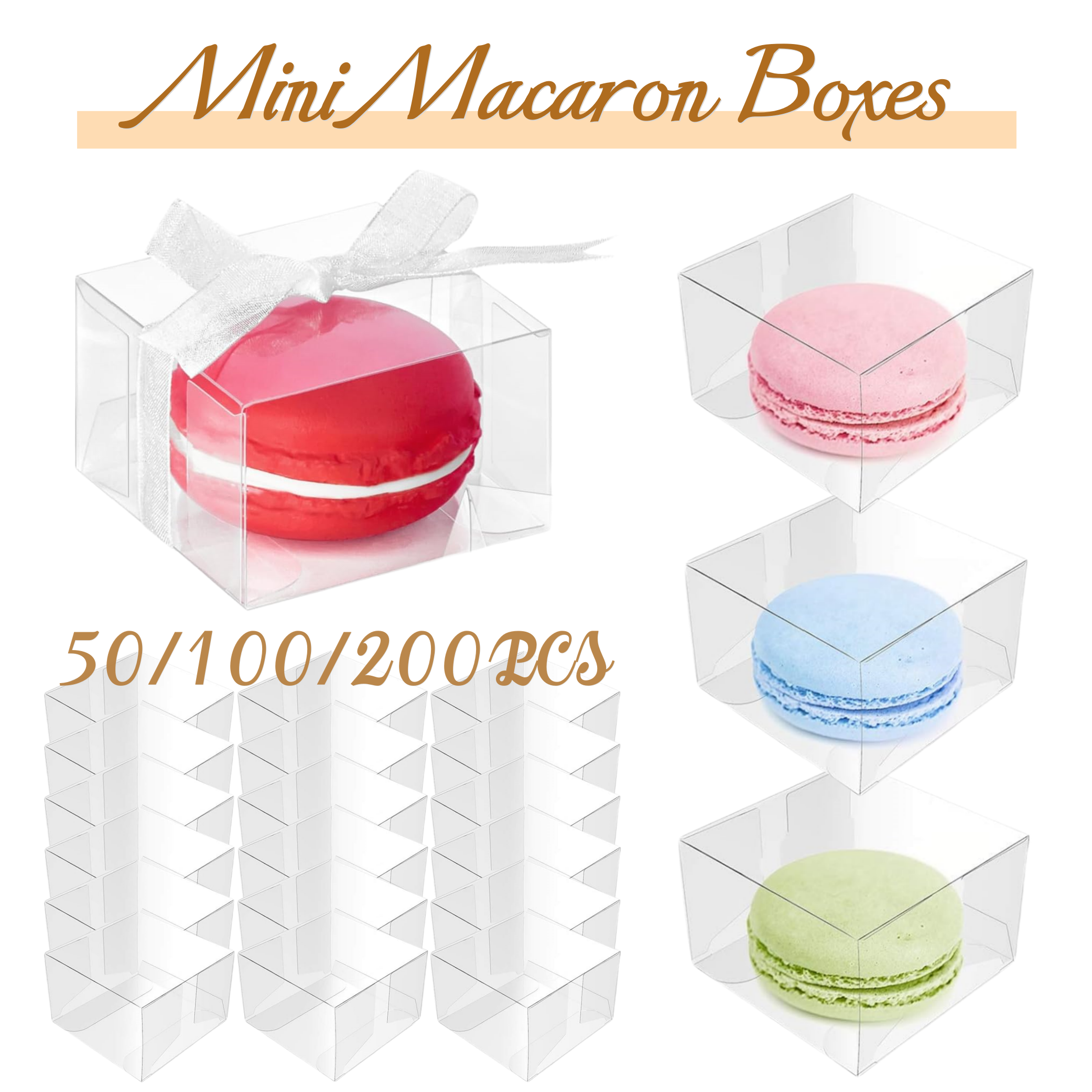 50-200Pcs Mini Macaron Boxes C - مراجعة Event Party Box وسعره