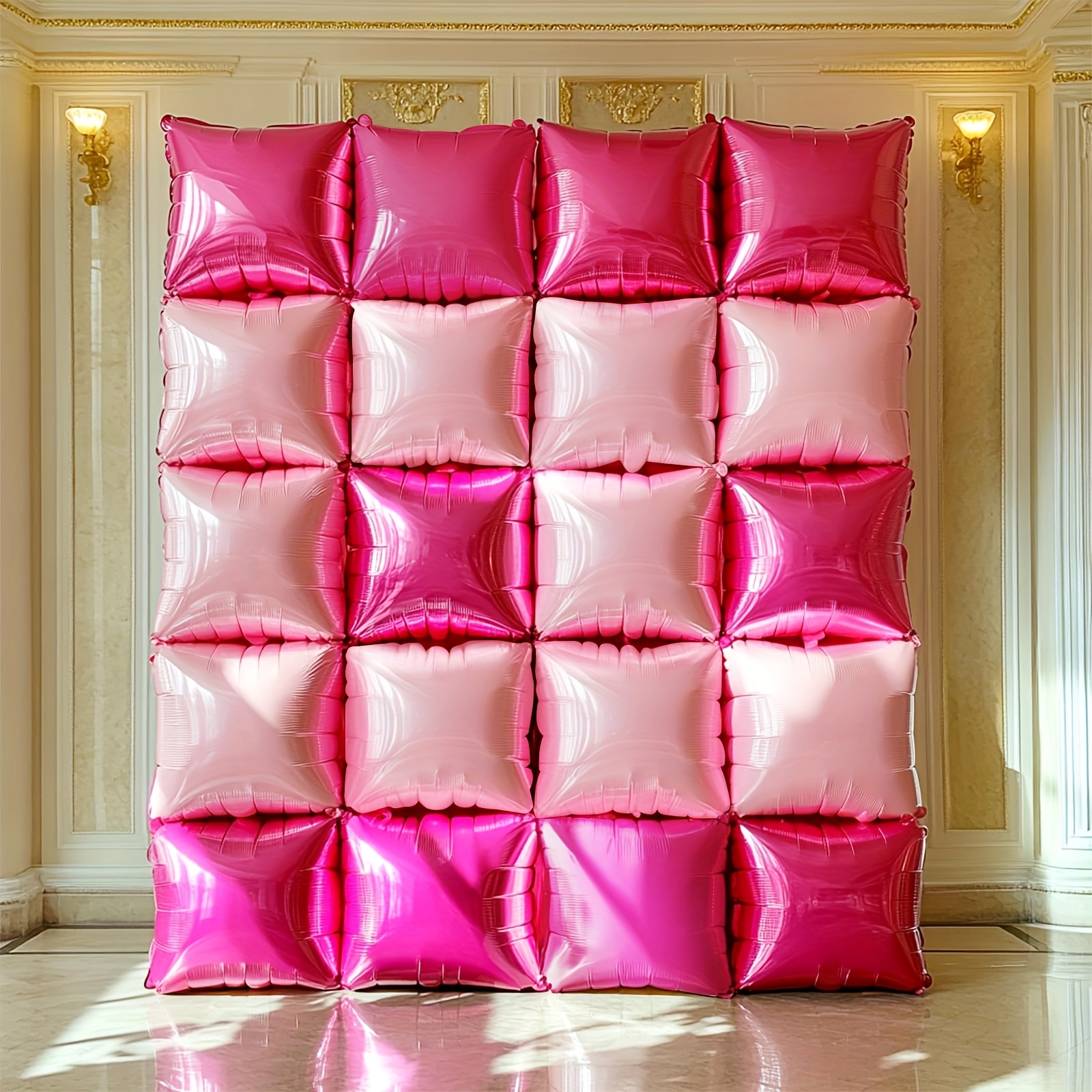 25pcs Magenta Pink Square Foil - مراجعة Balloon Arch Kit وسعره