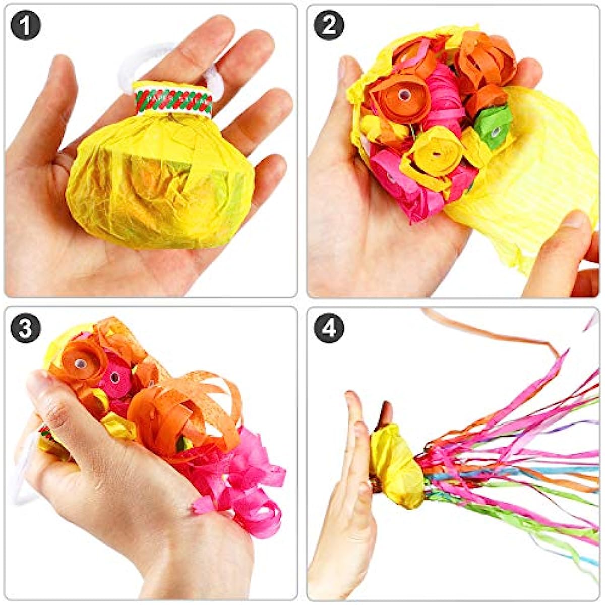 10Pcs Poppers Hand Throw Strea - مراجعة Confetti Cannon Tube وسعره