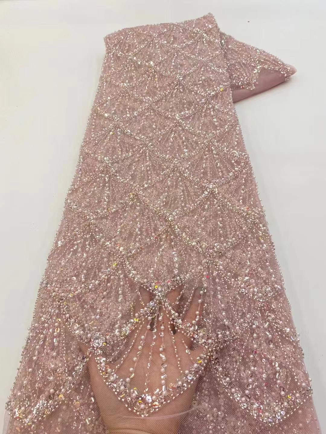 African Tulle Lace Fabric 2026 - مراجعة Glitter Tablecloth وسعره