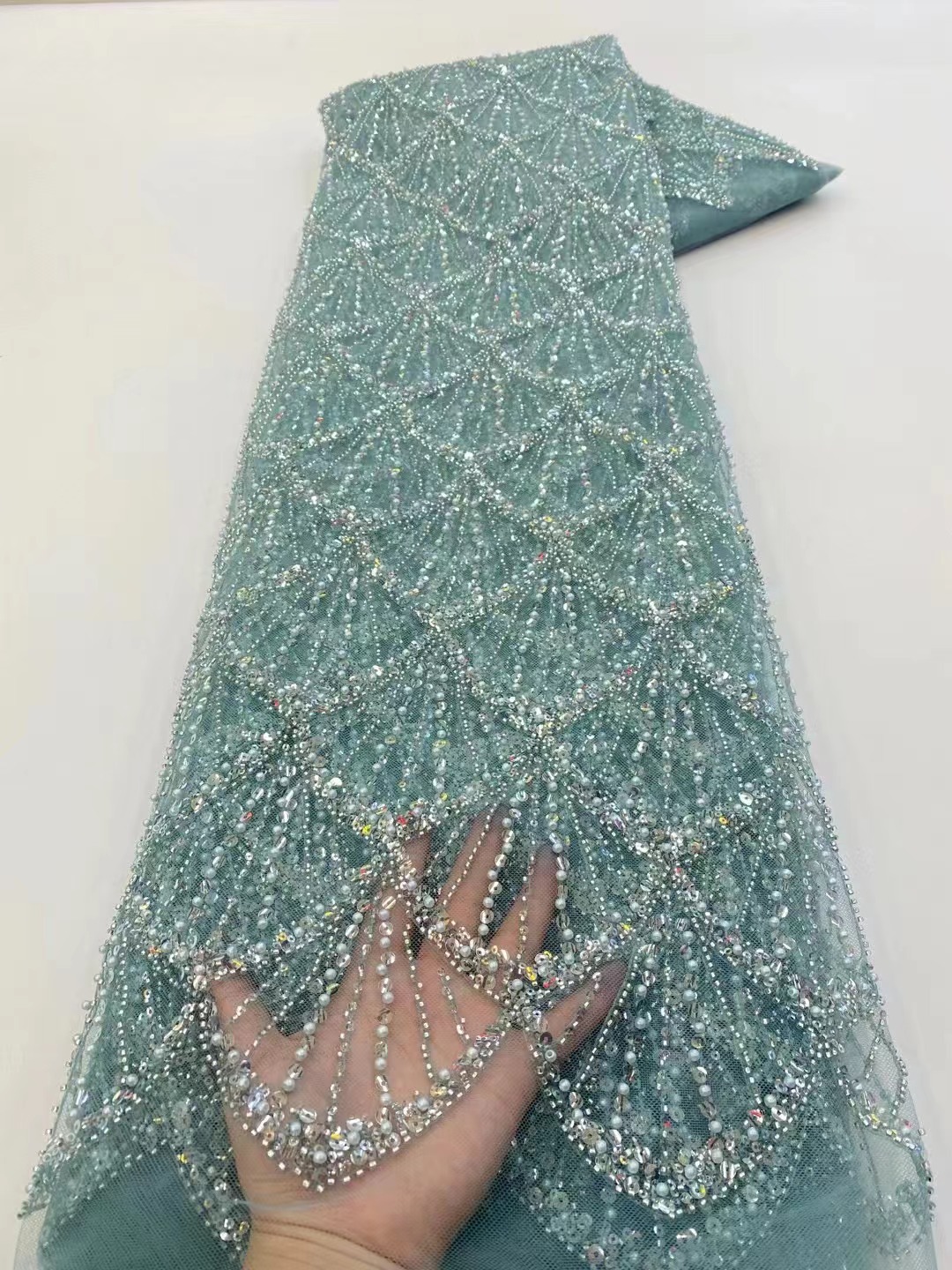 African Tulle Lace Fabric 2026 - مراجعة Glitter Tablecloth وسعره