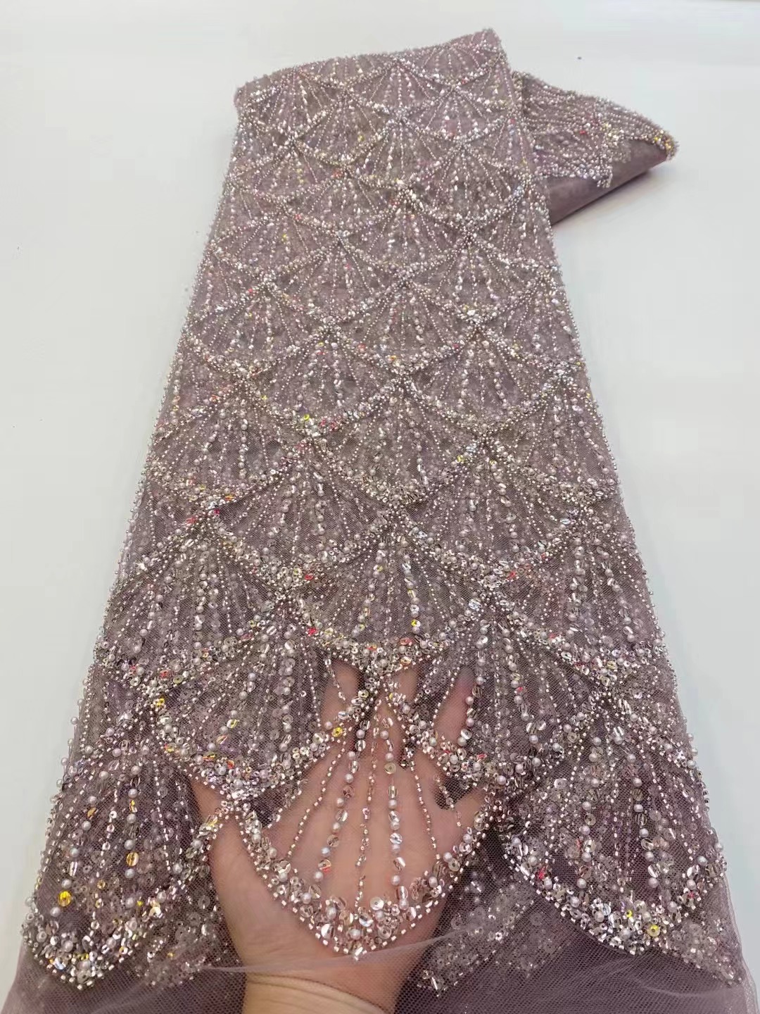 African Tulle Lace Fabric 2026 - مراجعة Glitter Tablecloth وسعره