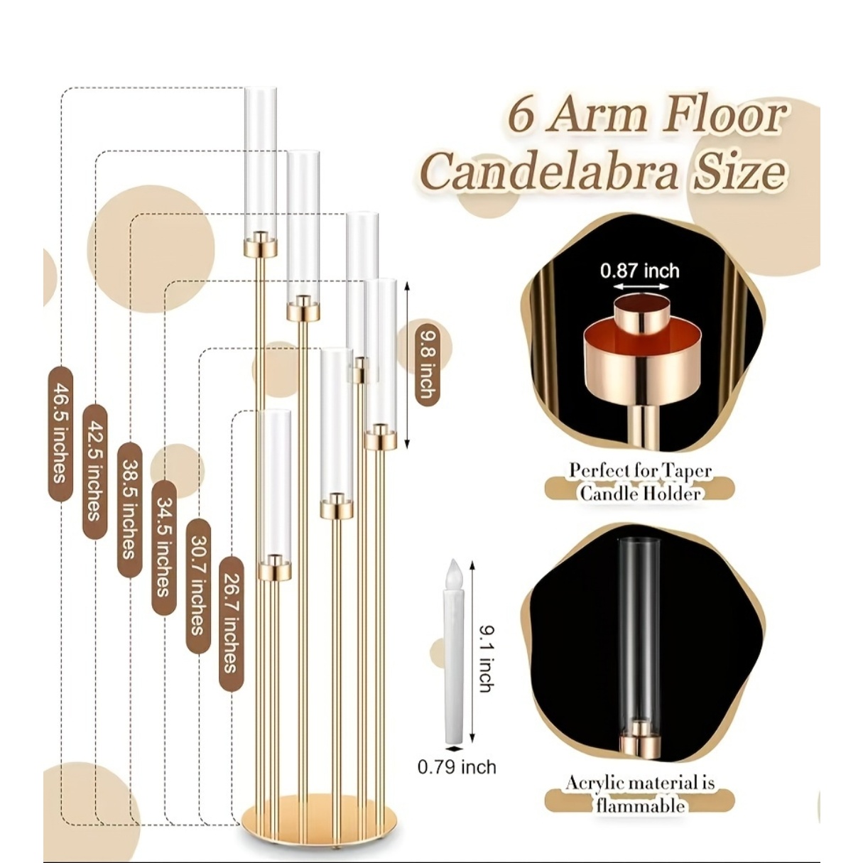 2 Sets Floor Candelabra 6 Arms - مراجعة Centerpiece Stick وسعره