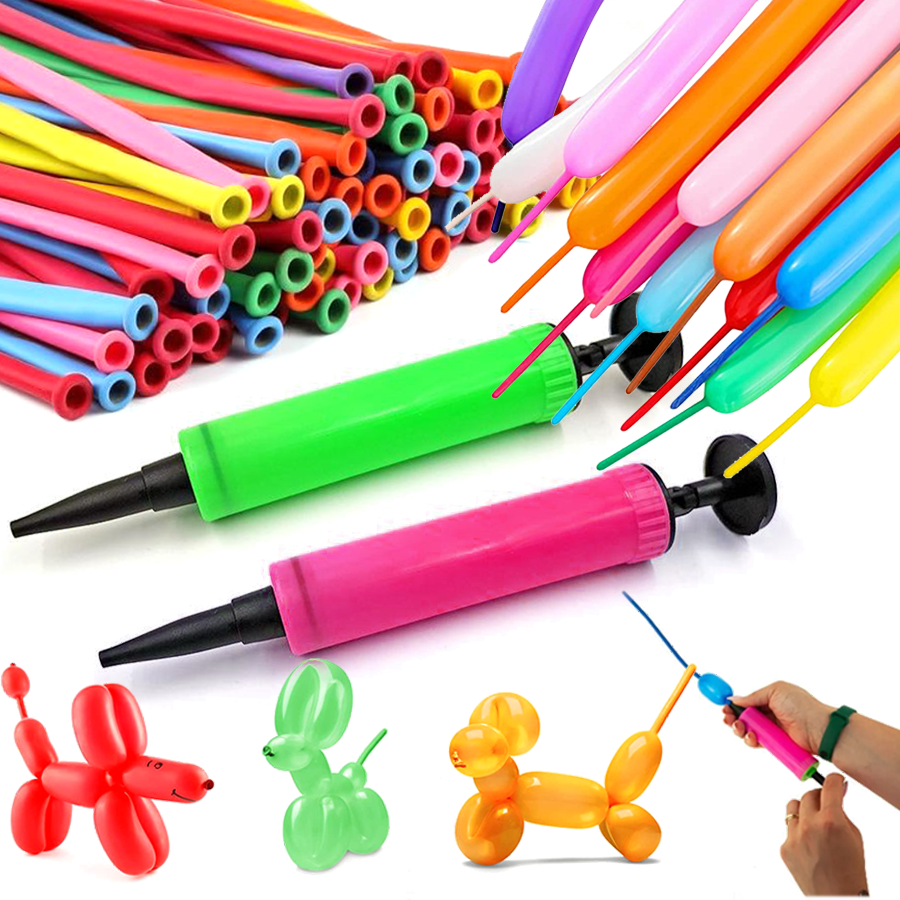 50/101pcs Long Strip Balloon w - مراجعة Balloon Pump Hand وسعره