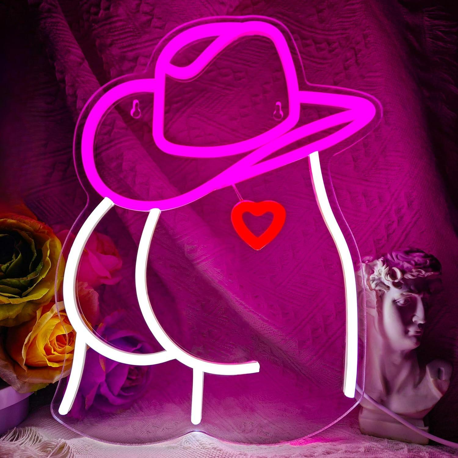 Cowgirl Neon Sign Dimmable LED - مراجعة Neon Sign Party وسعره