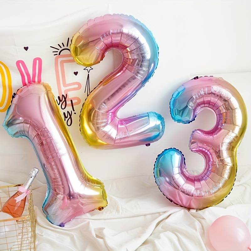 32inch Rainbow Gradient Number - مراجعة Balloon Pump Hand وسعره