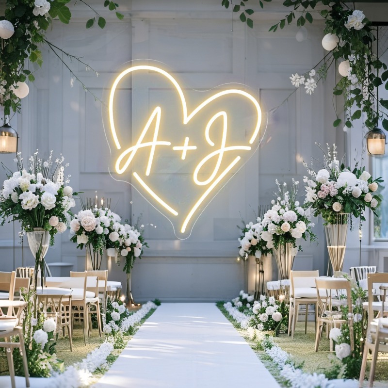 Custom Initials Heart LED Neon - مراجعة Event Party وسعره