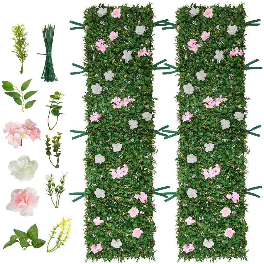 Wedding event backdrop: 3D sil - مراجعة Flower Wall Panel وسعره